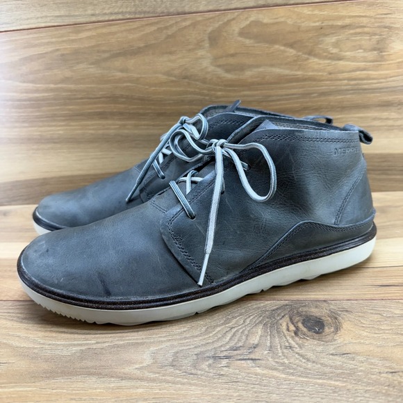 Merrell Around Town Womens Chukka Boot 10 Sedona Sage Gray Leather Ankle Boot - Picture 2 of 11